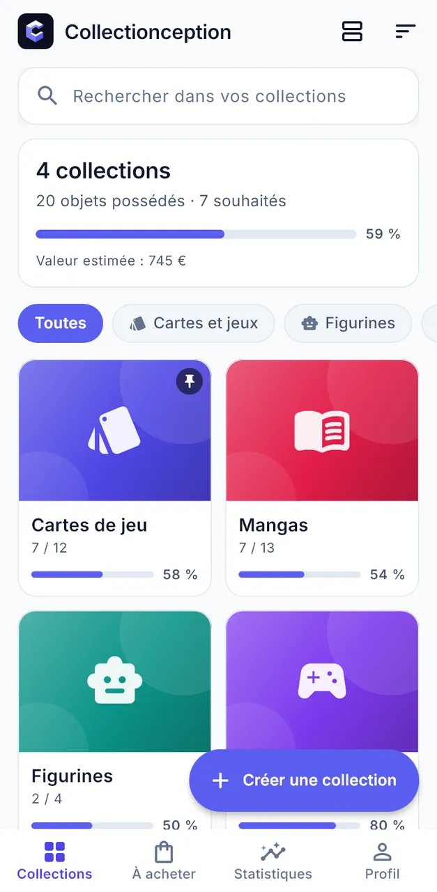 Capture d'écran de Collectionception, 5